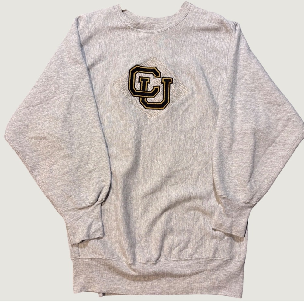 VTG 90s Champion Reverse Weave Colorado CU Sweatshirt XL USA Embroidered Rare